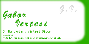 gabor vertesi business card